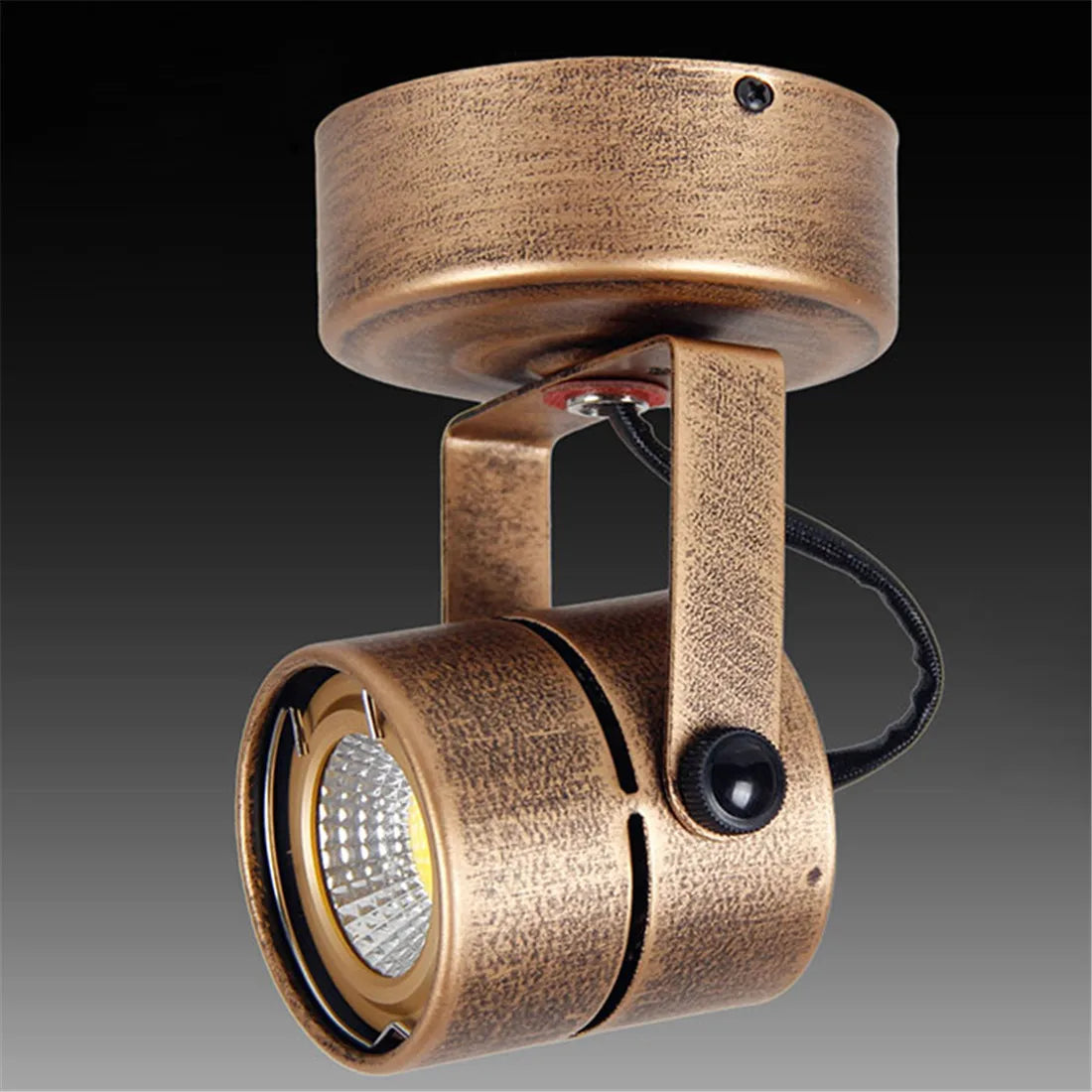 DecorBites™ Industrial Mini Ceiling Spotlights - Retro Adjustable Bronze Lamps