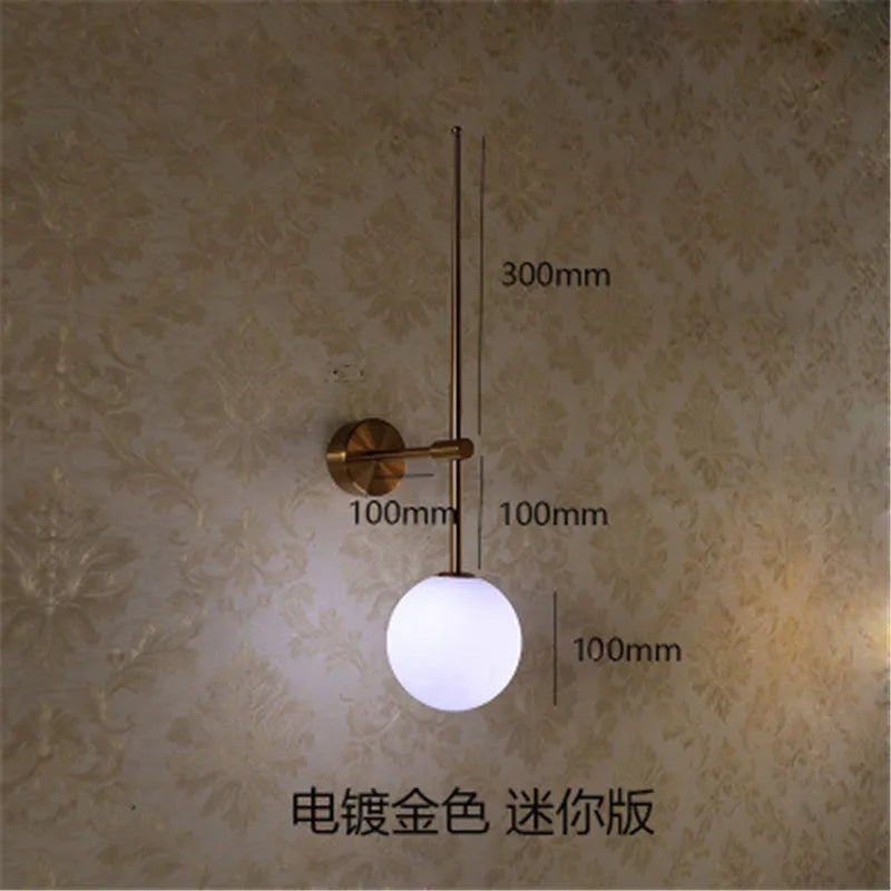 DecorBites™ Glass Ball LED Wall Lamp for Modern Minimalist Decor