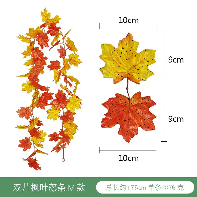 DecorBites™ Harvest Home Décor: Pumpkin, Pine Cone, Maple Leaf, Vine Hanging Decoration