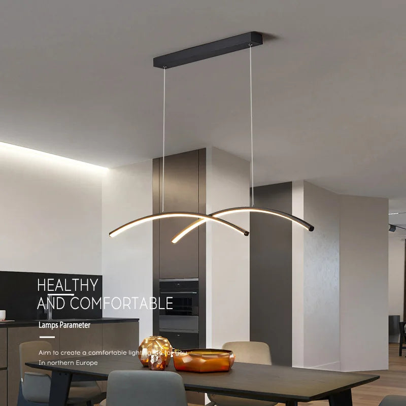 Minimalist LED Pendant Light 120cm Dimmable