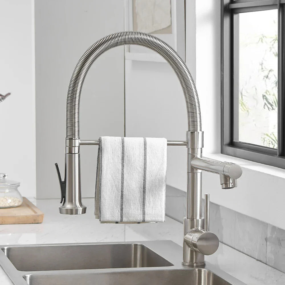 DecorBites™ Kitchen Mixer Tap Dual Spout Hot Cold Deck Mounted Faucet