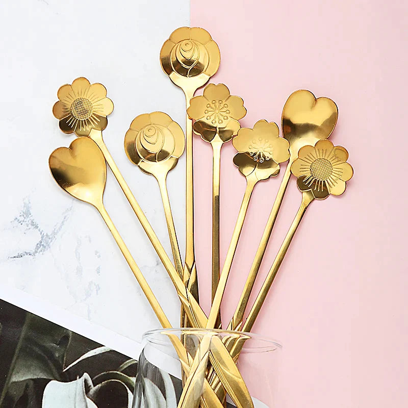 Gold Stainless Teaspoon Set