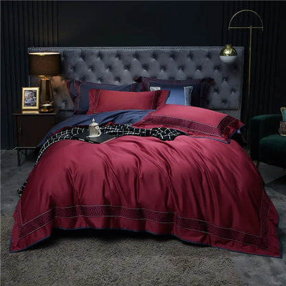 DecorBites™ Luxe Egyptian Cotton Bedding Set: Duvet Cover, Bed Sheet, 2 Pillow Sham