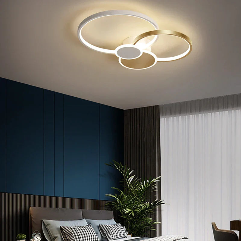 Gold Modern LED Chandelier 120cm 120W Dimmable