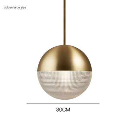 DecorBites™ Glass Ball LED Pendant Light - Gold Minimalist Nordic Hanging Lamp