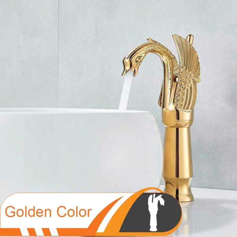 Gold Single Handle Faucet Deck Mount Design