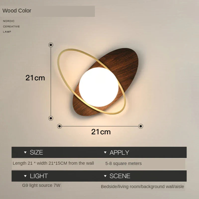 DecorBites™ Glass Ball LED Wall Lamp for Modern Nordic Lighting in Living Bedroom