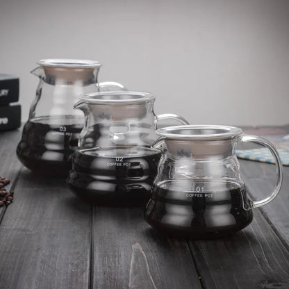 DecorBites™ Cloud Shaped Glass Coffee Kettle Heat Resistant Teapot 360/600/800ml