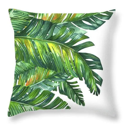 DecorBites™ Green Leaves Decorative Throw Pillowcase 45*45cm for Sofa Home Decor
