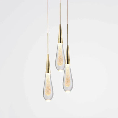 DecorBites™ Crystal Glass LED Pendant Lights for Restaurant, Bar & Staircase