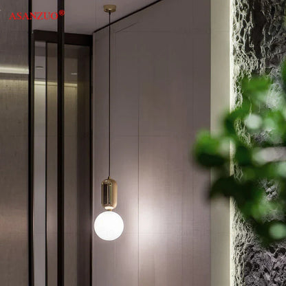 DecorBites™ Glass Ball LED Bedside Pendant Lamp