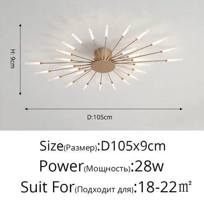 DecorBites™ LED Acrylic Ceiling Light Fixture for Bedroom Hall Living Room Kids, Modern Luster