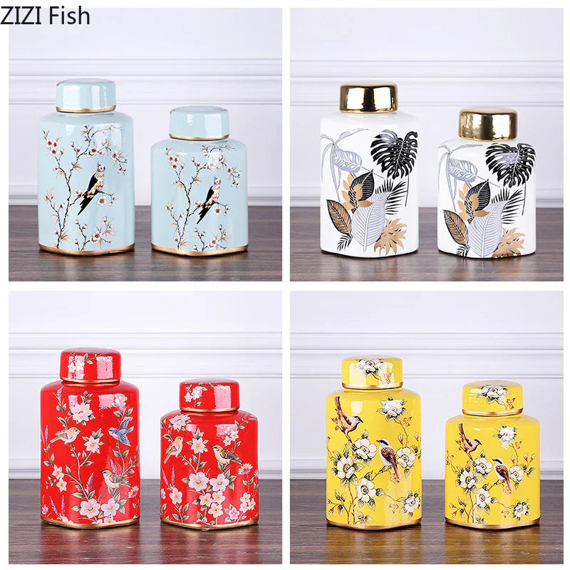 DecorBites™ Country Ceramic Vase: Floral Home Decor Jar for Living Room & Dining Table