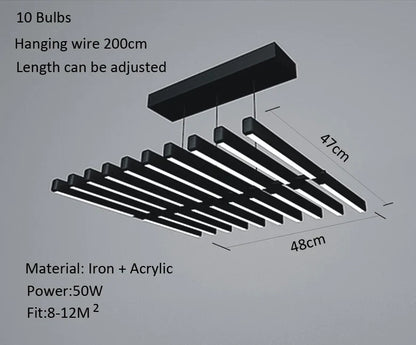 DecorBites™ LED Chandelier: Modern Art Pendant Light for Living/Dining Room, Office, Bar