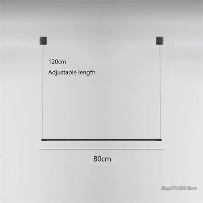 Black Linear Metal LED Pendant Light
