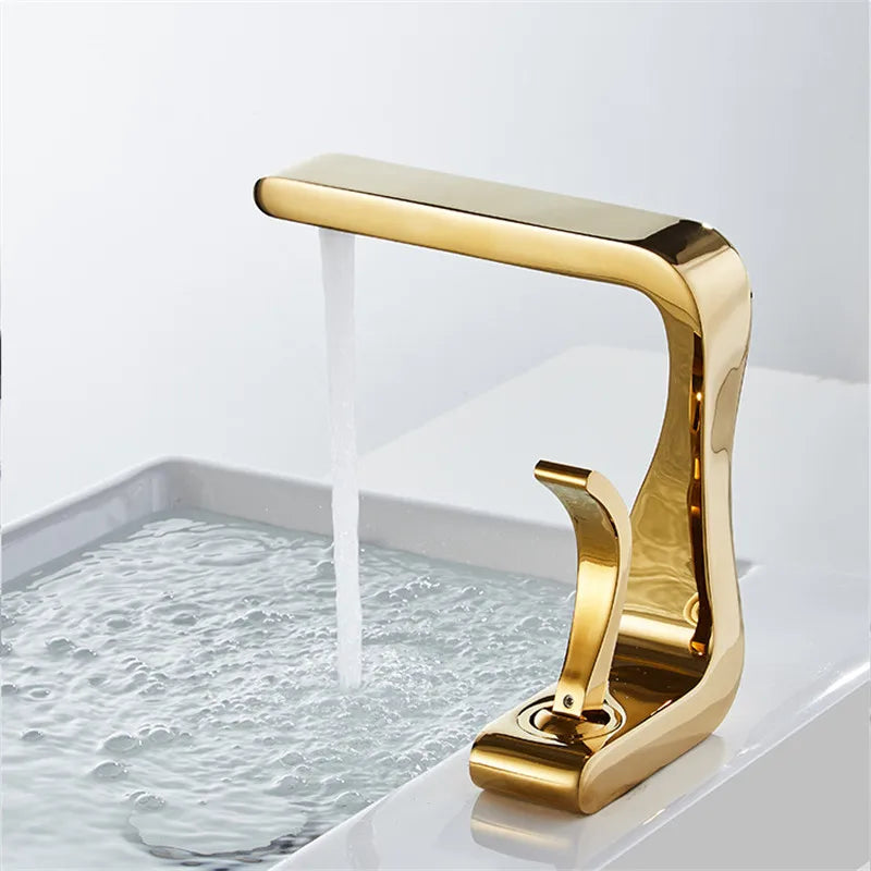 Brass Modern Basin Mixer