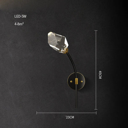 DecorBites™ Crystal Copper Black LED Chandelier for Dinning Room