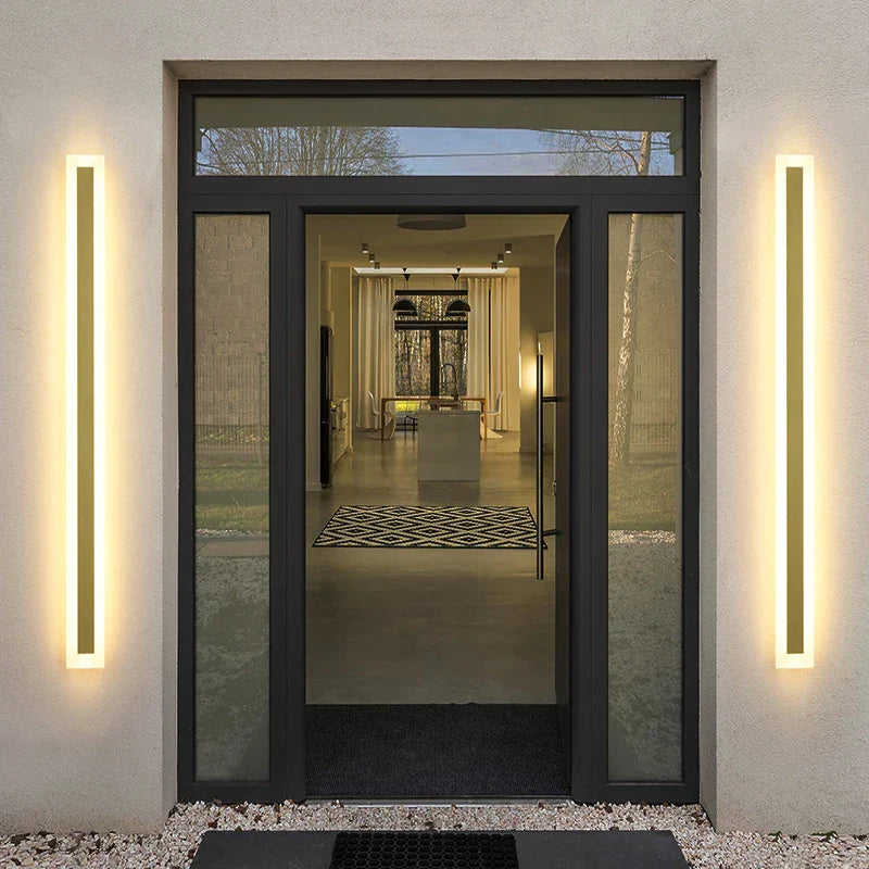 DecorBites™ LED Wall Lamp: Waterproof, Dimmable, Aluminum, Outdoor Sconce Light - Gold
