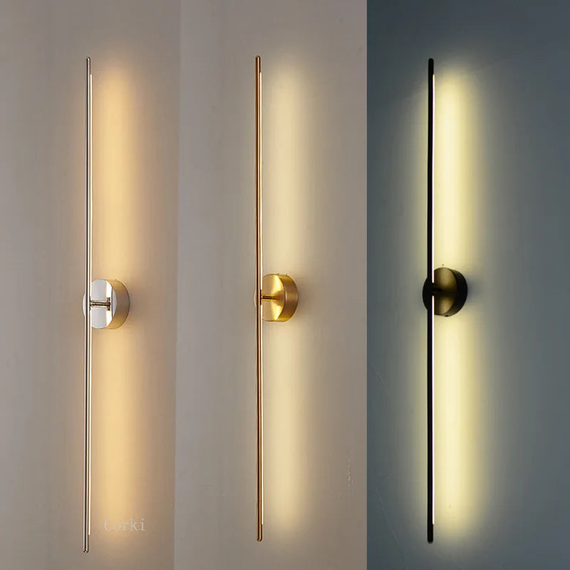 Gold Geometric Wall Lamp L100cm Sophisticated