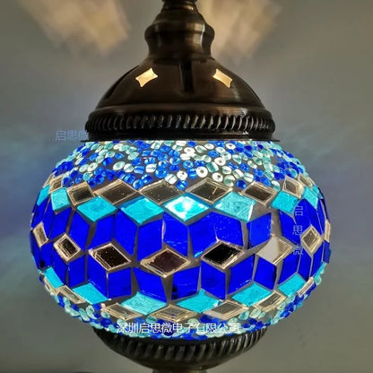 Handmade Turkish Mosaic Glass Pendant Light