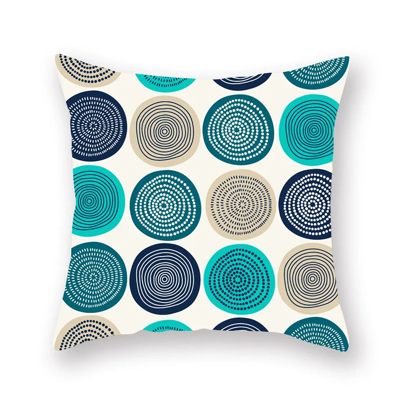 Green Geometric Pillowcase