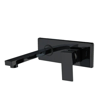 DecorBites™ Golden Polished Wall Mount Bathroom Basin Sink Faucet with Hot & Cold Mixer