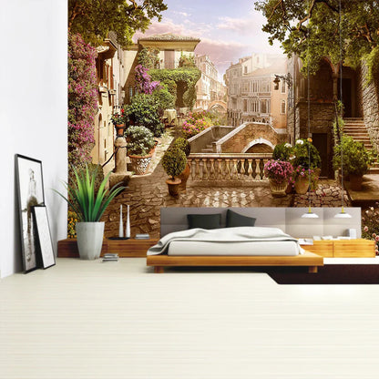 DecorBites™ Green Plant Landscape Tapestry | Boho Wall Hanging for City Castle Hill