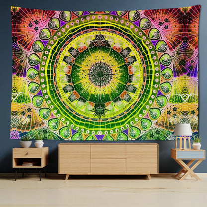 DecorBites™ Grey Mandala Carpet Tapestry Wall Hanging Decor Hippie Yoga Mat Tapestries