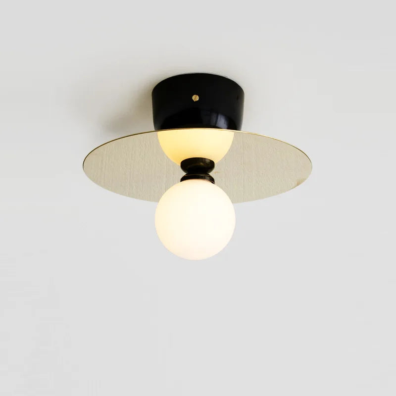 DecorBites™ Golden Glass Ball Sconce Wall Light Fixture for Home Decor