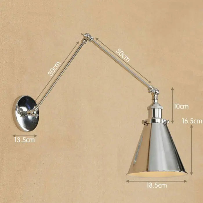 DecorBites™ Dream Master Chrome Wall Sconce Silver Lustre Modern Metal Painted Wall Light