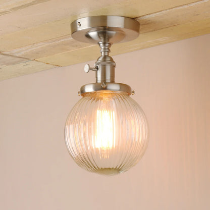 DecorBites™ Glass Globe Semi Flush Mount Ceiling Light Fixture