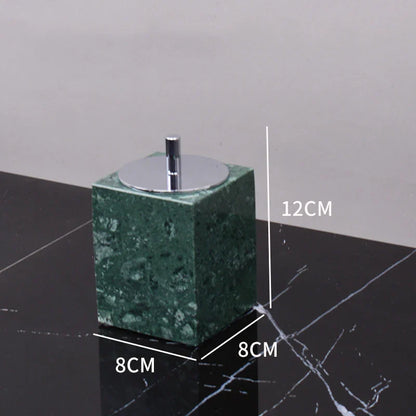 DecorBites™ Green Marble Bathroom Set: Dispenser, Dish, Holder, Tissue Box & Accessories