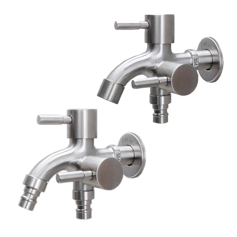 DecorBites™ Double Faucet Wall Mount Mop Faucet for Outdoor and Kitchen Use