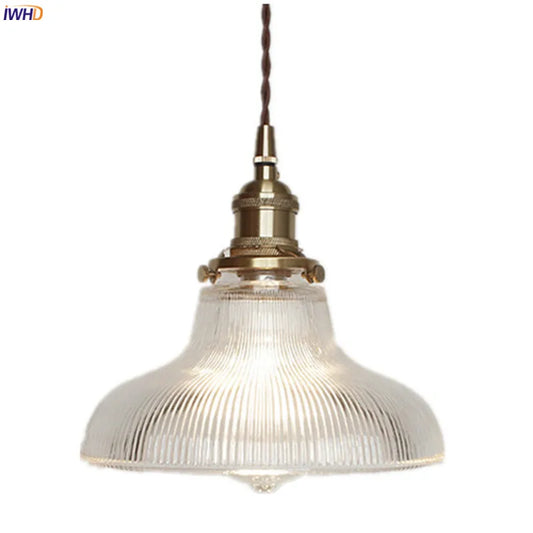 DecorBites™ Glass Copper Pendant Light: Modern Nordic Style Hanging Lamp for Kitchen, Dining, and Living Room