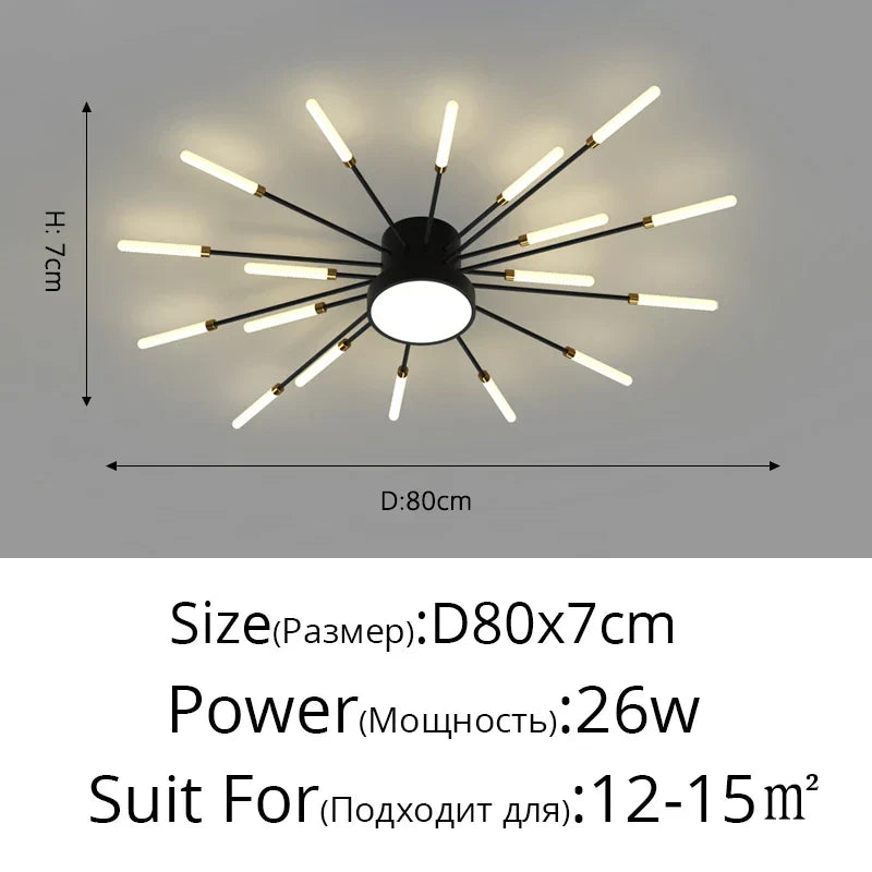 DecorBites™ LED Acrylic Ceiling Light Fixture for Bedroom Hall Living Room Kids, Modern Luster