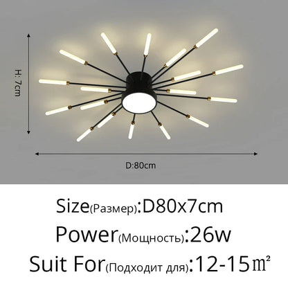 DecorBites™ LED Acrylic Ceiling Light Fixture for Bedroom Hall Living Room Kids, Modern Luster