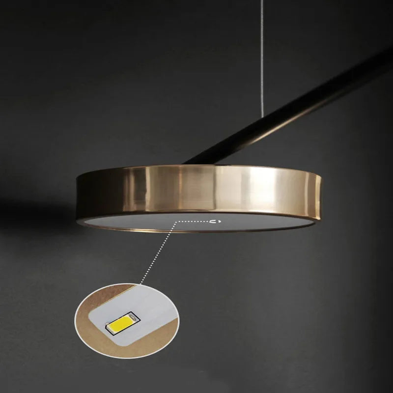DecorBites™ Geometric LED Chandelier for Contemporary Living & Dining Room Decor