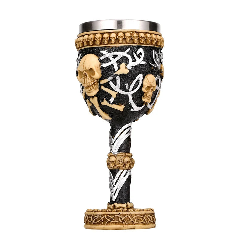 Resin Skull Wine Glass