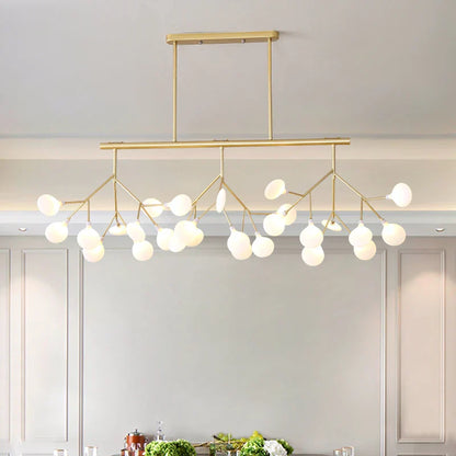DecorBites™ Linear Firefly Chandelier: Elegant Tree Branch Lighting for Home Decor