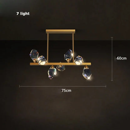 DecorBites™ Crystal Copper Round Chandelier: Elegant LED Suspension Lamp for Dinning Room