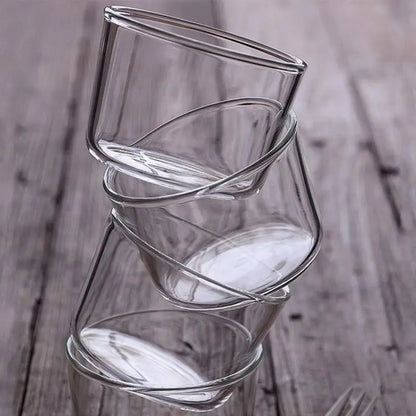 DecorBites™ Glass Dessert Cup Set, 250ml High Temperature Resistant Milk Tea Pudding Water Bottle