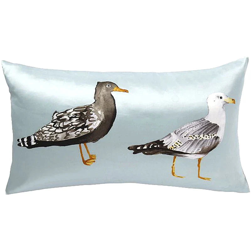 DecorBites™ Bird Of Paradise Silk Throw Pillow Cover for Home & Hotel Décor
