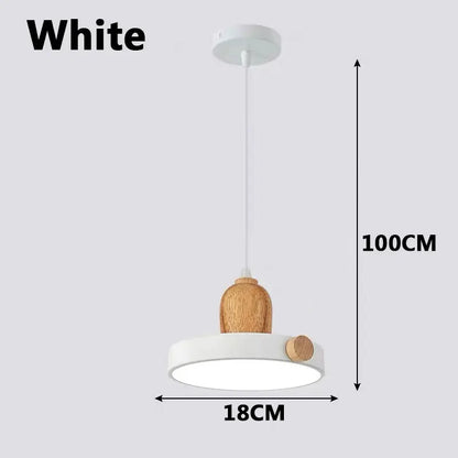 DecorBites™ LED Wood Iron Pendant Light for Study, Bedside - Nordic Modern Design