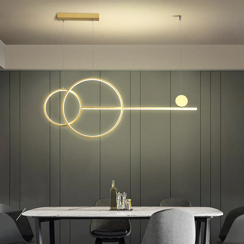 Brass Ring Chandelier