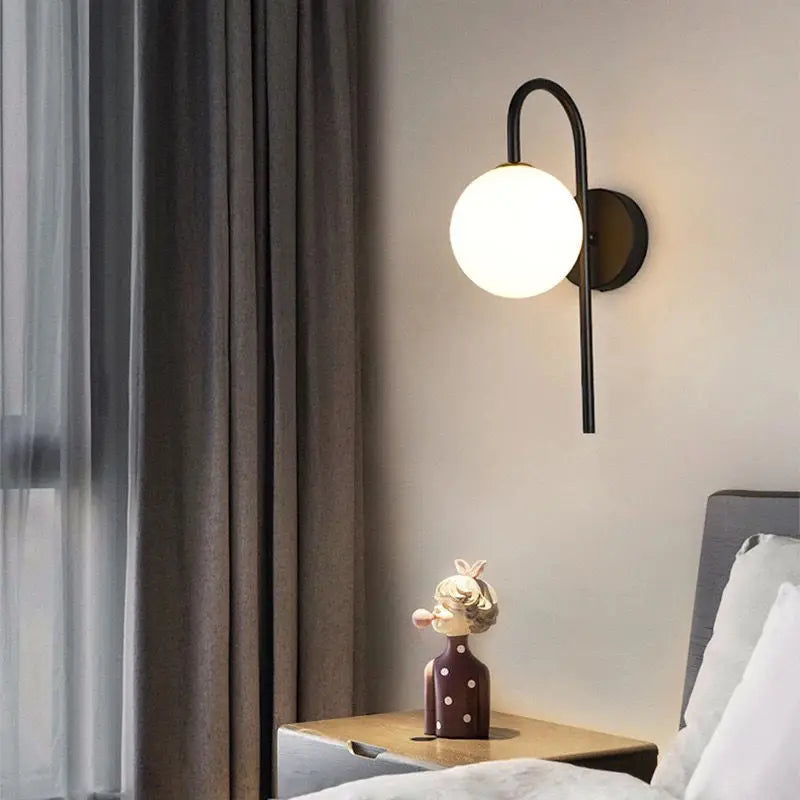 DecorBites™ Glass Gold LED Wall Lamp for Chic Indoor Lighting