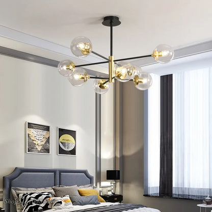 DecorBites™ Glass Ball LED Chandelier - Modern Indoor Lighting Fixtures for Living Room & Bedroom