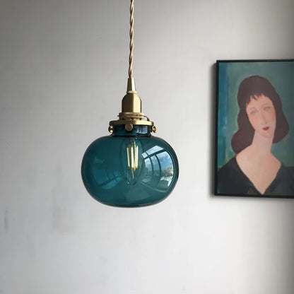DecorBites™ Glass Ball Pendant Light: Nordic Modern LED Lamp for Bedroom and Bathroom