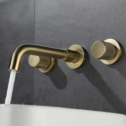 Bathroom Faucet Brushed Gold Wall Mount