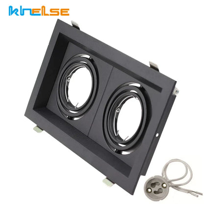 DecorBites™ Double Ring LED Ceiling Downlights GU10 MR16 Base Spot Lamps Holder Bracket