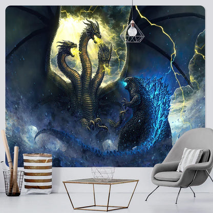 DecorBites™ Dragon Psychedelic Art Tapestry for Home Decoration and Sofa Blanket